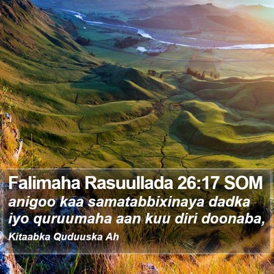 Falimaha Rasuullada 26:17 SOM Bible Verse Image