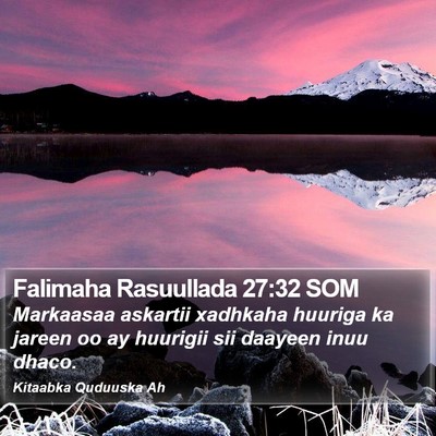 Falimaha Rasuullada 27:32 SOM Bible Verse Image