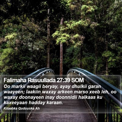 Falimaha Rasuullada 27:39 SOM Bible Verse Image