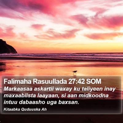 Falimaha Rasuullada 27:42 SOM Bible Verse Image