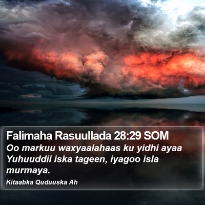 Falimaha Rasuullada 28:29 SOM Bible Verse Image