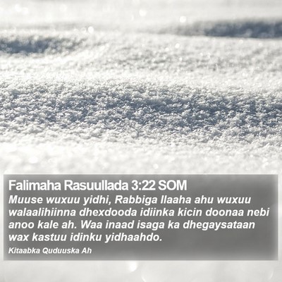 Falimaha Rasuullada 3:22 SOM Bible Verse Image