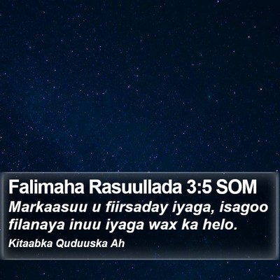 Falimaha Rasuullada 3:5 SOM Bible Verse Image