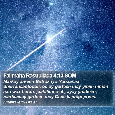 Falimaha Rasuullada 4:13 SOM Bible Verse Image