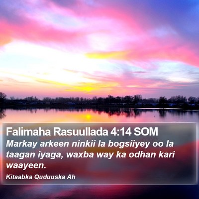 Falimaha Rasuullada 4:14 SOM Bible Verse Image
