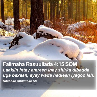 Falimaha Rasuullada 4:15 SOM Bible Verse Image