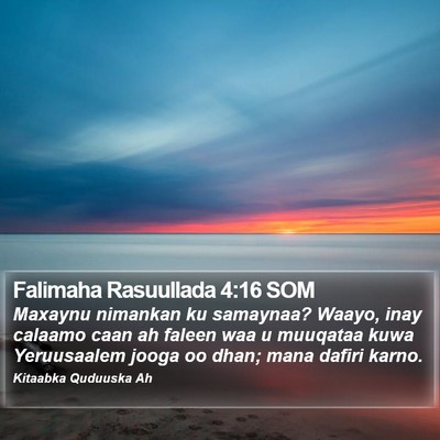 Falimaha Rasuullada 4:16 SOM Bible Verse Image
