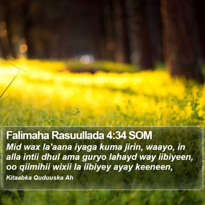 Falimaha Rasuullada 4:34 SOM Bible Verse Image