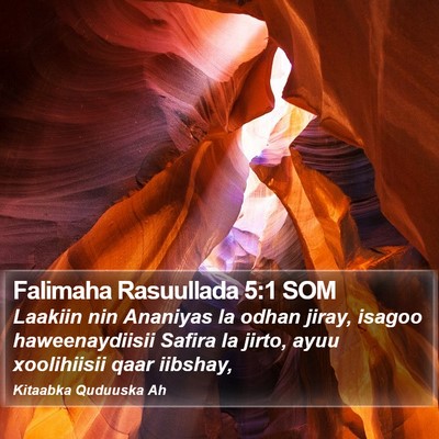 Falimaha Rasuullada 5:1 SOM Bible Verse Image