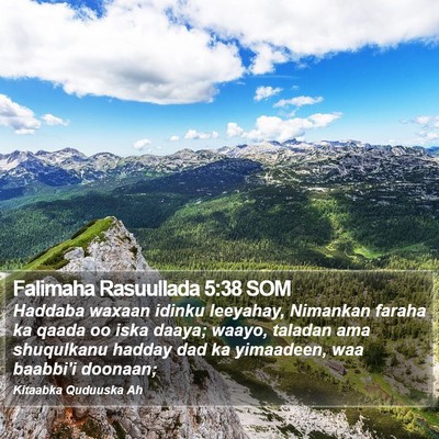 Falimaha Rasuullada 5:38 SOM Bible Verse Image