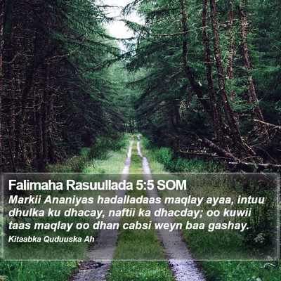 Falimaha Rasuullada 5:5 SOM Bible Verse Image
