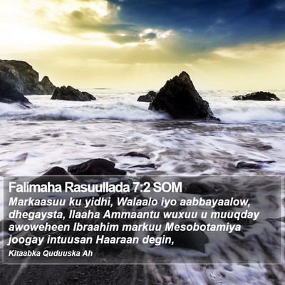 Falimaha Rasuullada 7:2 SOM Bible Verse Image