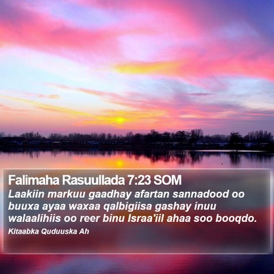 Falimaha Rasuullada 7:23 SOM Bible Verse Image