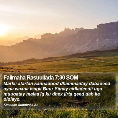 Falimaha Rasuullada 7:30 SOM Bible Verse Image