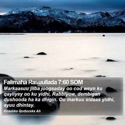 Falimaha Rasuullada 7:60 SOM Bible Verse Image