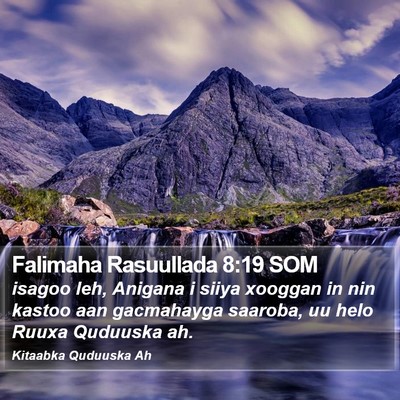Falimaha Rasuullada 8:19 SOM Bible Verse Image