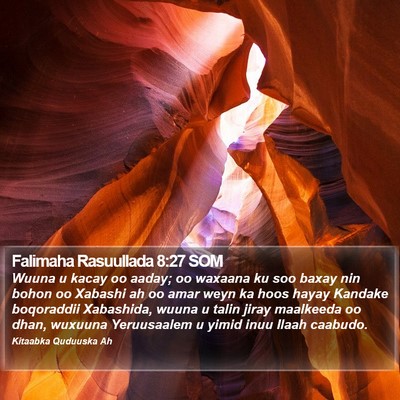 Falimaha Rasuullada 8:27 SOM Bible Verse Image