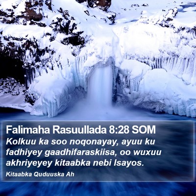Falimaha Rasuullada 8:28 SOM Bible Verse Image