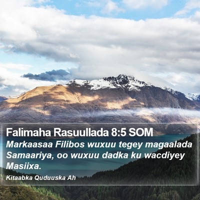 Falimaha Rasuullada 8:5 SOM Bible Verse Image