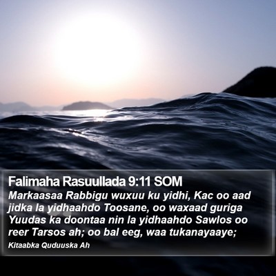 Falimaha Rasuullada 9:11 SOM Bible Verse Image