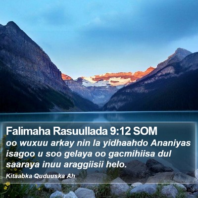 Falimaha Rasuullada 9:12 SOM Bible Verse Image