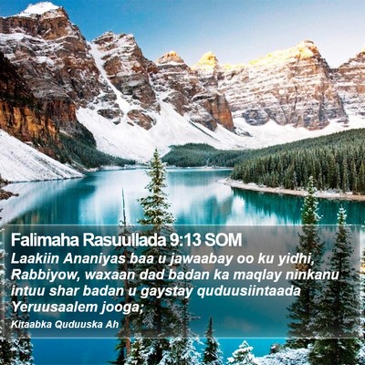 Falimaha Rasuullada 9:13 SOM Bible Verse Image