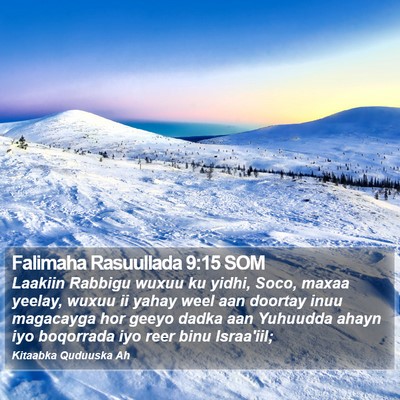 Falimaha Rasuullada 9:15 SOM Bible Verse Image