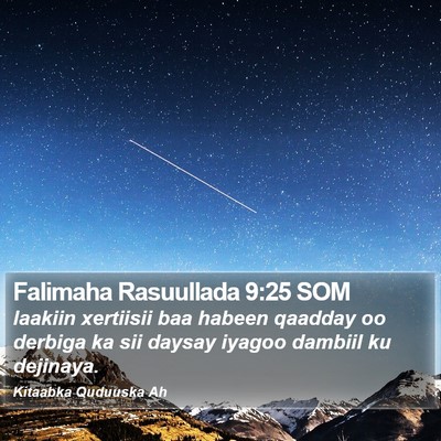 Falimaha Rasuullada 9:25 SOM Bible Verse Image
