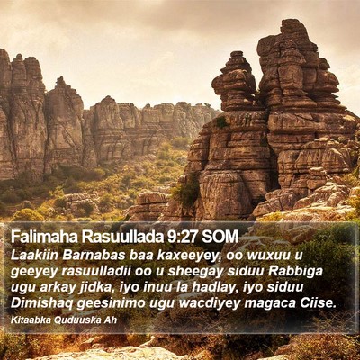 Falimaha Rasuullada 9:27 SOM Bible Verse Image