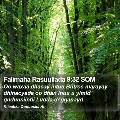 Falimaha Rasuullada 9:32 SOM Bible Verse Image