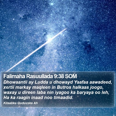 Falimaha Rasuullada 9:38 SOM Bible Verse Image