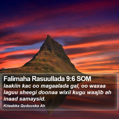 Falimaha Rasuullada 9:6 SOM Bible Verse Image