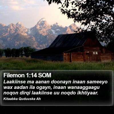 Filemon 1:14 SOM Bible Verse Image