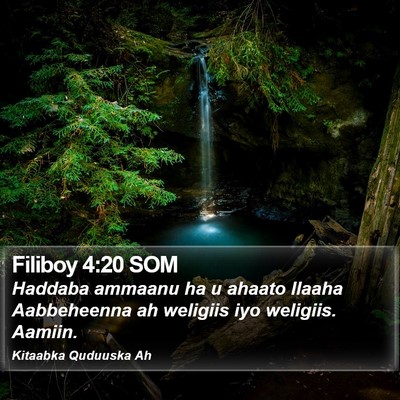 Filiboy 4:20 SOM Bible Verse Image