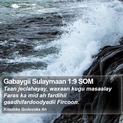 Gabaygii Sulaymaan 1:9 SOM Bible Verse Image