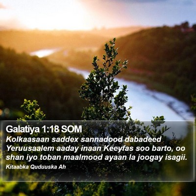 Galatiya 1:18 SOM Bible Verse Image