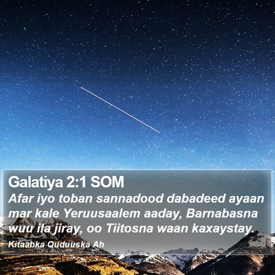 Galatiya 2:1 SOM Bible Verse Image