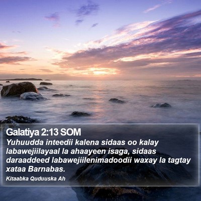 Galatiya 2:13 SOM Bible Verse Image