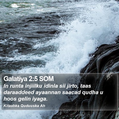 Galatiya 2:5 SOM Bible Verse Image