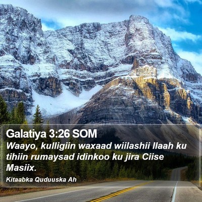 Galatiya 3:26 SOM Bible Verse Image