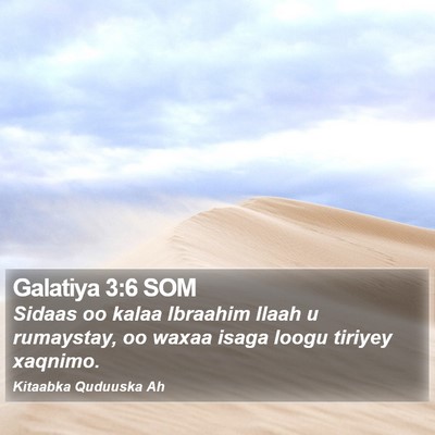 Galatiya 3:6 SOM Bible Verse Image
