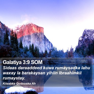 Galatiya 3:9 SOM Bible Verse Image