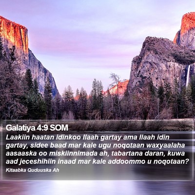 Galatiya 4:9 SOM Bible Verse Image