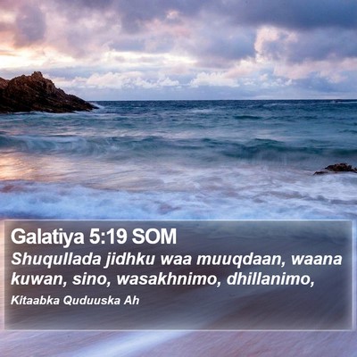 Galatiya 5:19 SOM Bible Verse Image