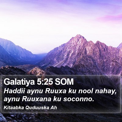 Galatiya 5:25 SOM Bible Verse Image