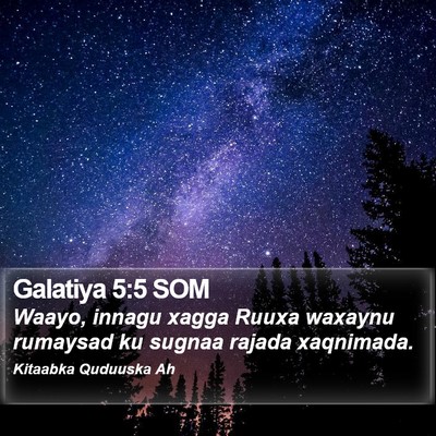 Galatiya 5:5 SOM Bible Verse Image