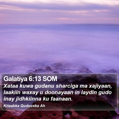Galatiya 6:13 SOM Bible Verse Image