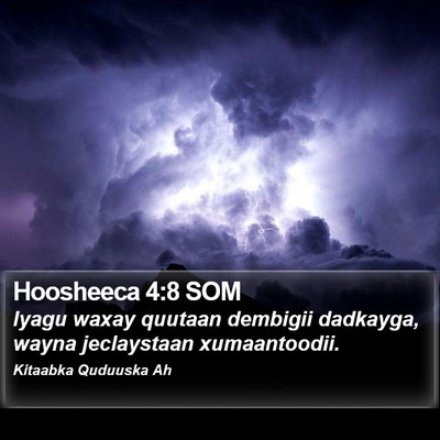 Hoosheeca 4:8 SOM Bible Verse Image