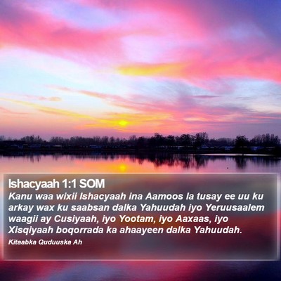 Ishacyaah 1:1 SOM Bible Verse Image