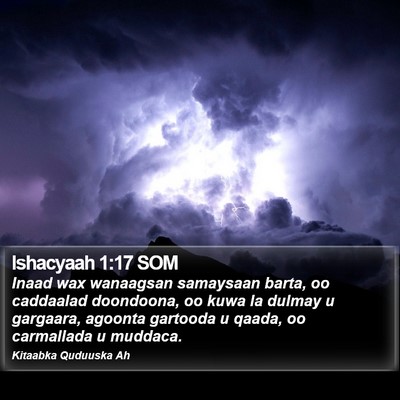 Ishacyaah 1:17 SOM Bible Verse Image
